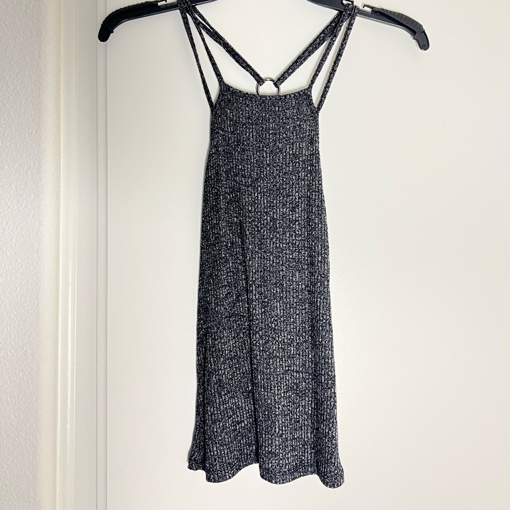 Ribbed grey tank top - fits like a Small